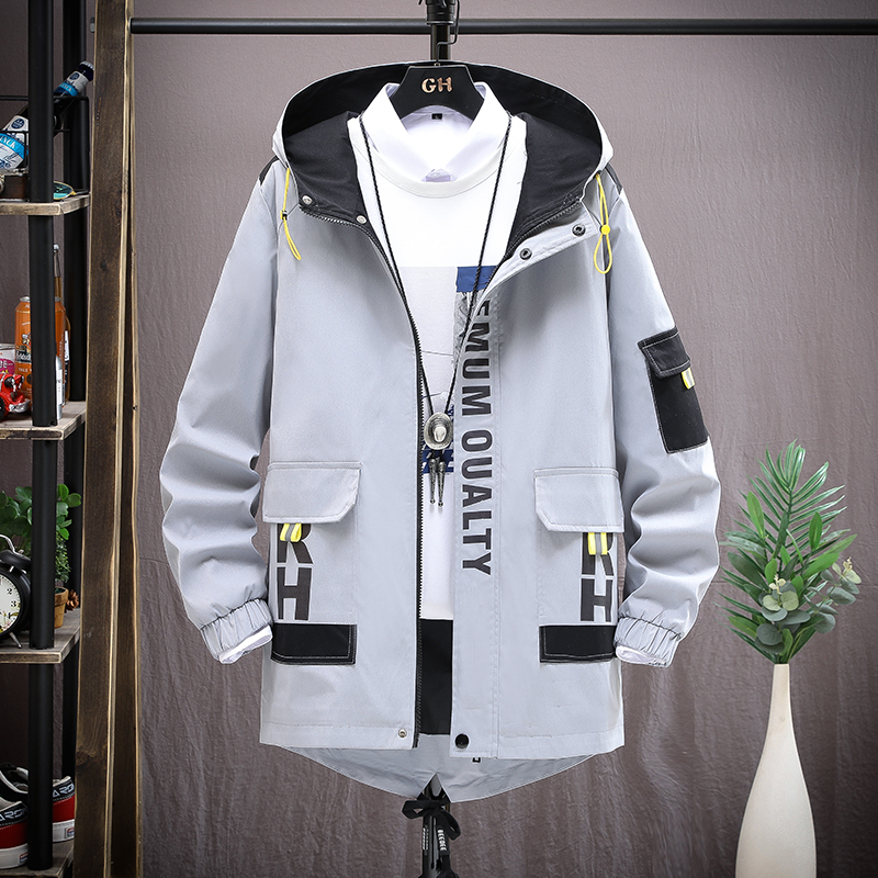 茜靓CHYLLIRN2021春季新款棒球服外套男春秋韩版潮流工装夹克ins痞帅气上衣服