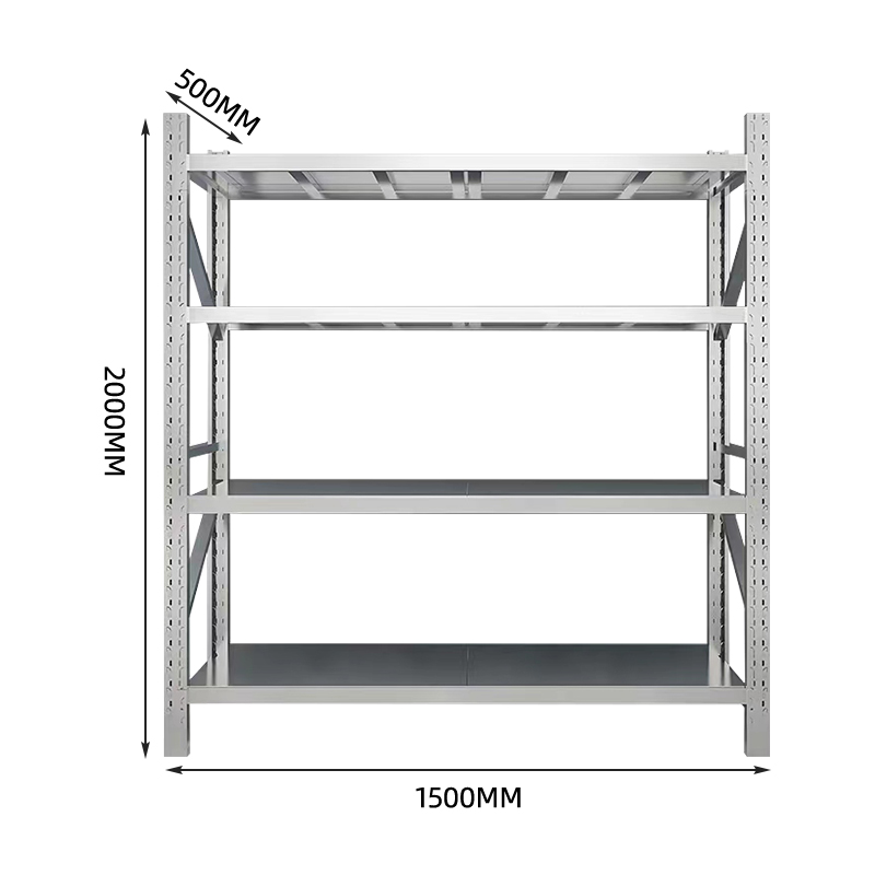 臻远 ZY-BXGHJ-15 不锈钢货架201材质四层仓储货架 500kg主架高清大图