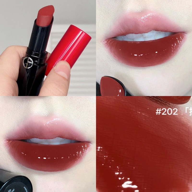 阿玛尼(ARMANI)权力唇膏女持久滋润口红 202#控场棕红