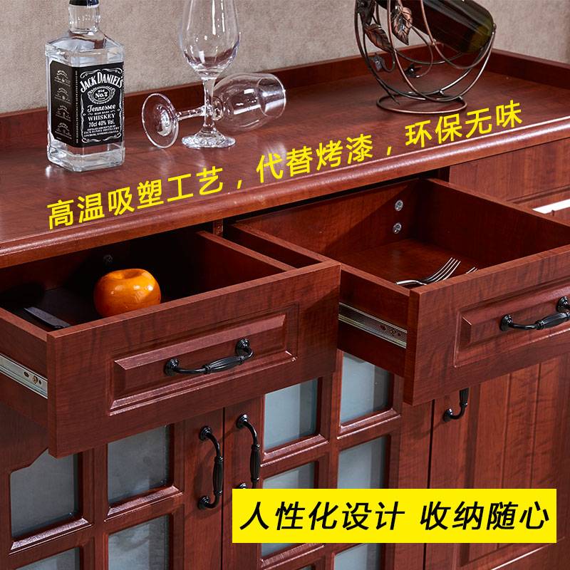 现代简约餐边柜酒柜厨房收纳柜子柜储物柜微波炉欧式碗柜茶水柜高清大图