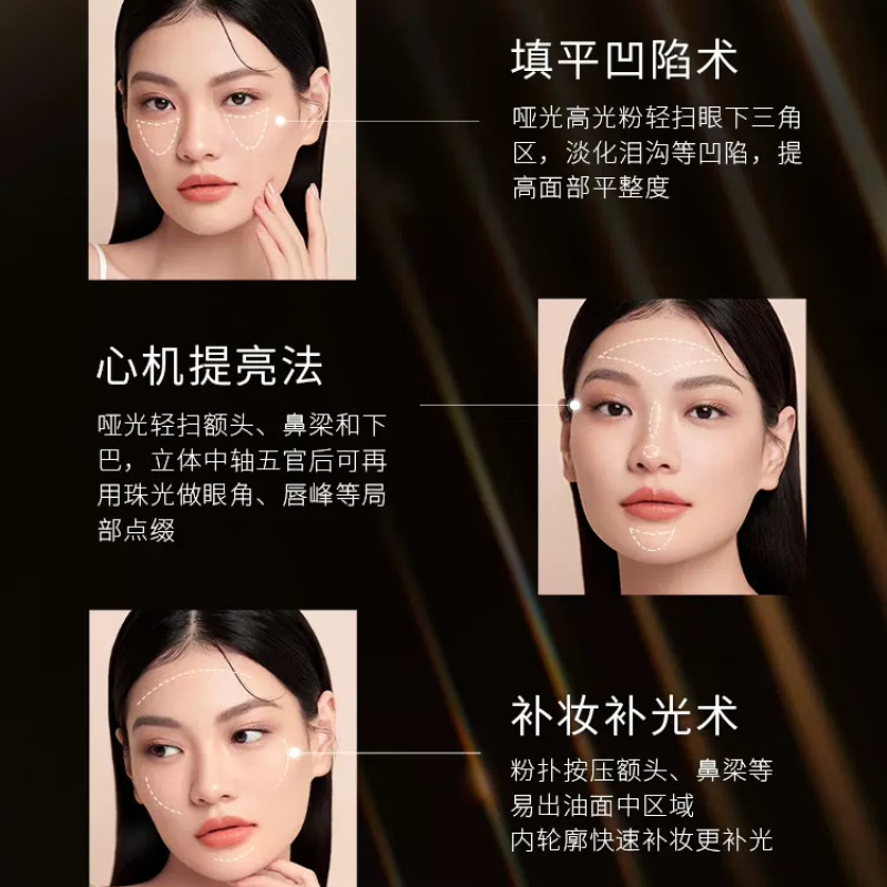 毛戈平(MGP)光影塑颜高光修容粉饼4.5g 801高清大图