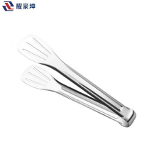 耀豪坤出行户外捡拾不锈钢夹子装备不锈钢食物夹防烫防滑软包夹 33cm