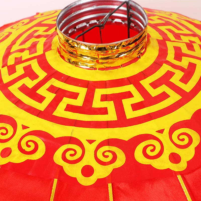 定制红灯笼新年节日国庆印字铁口宫灯户外防水防晒灯笼 80#直径50cm(加厚绸缎)高清大图