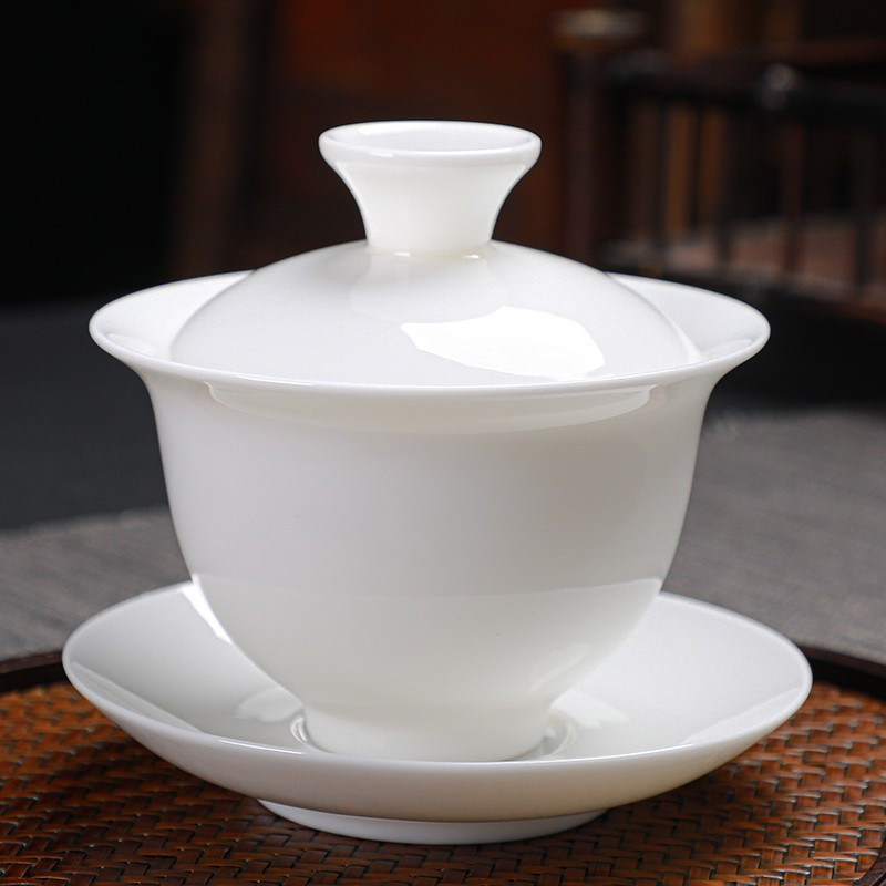 拓牌 10头亮光羊脂玉瓷 茶壶顺心杯套装 TP058高清大图