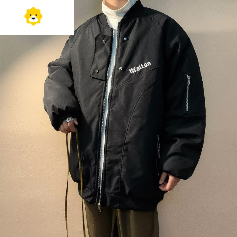 fishbasket美式ma1飞行员夹克男季小众设计感多口袋棒球服外套棉衣