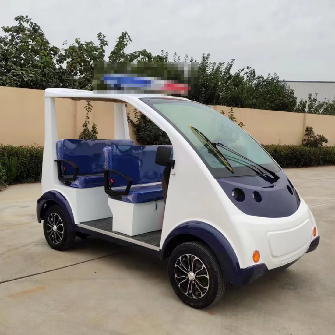 龙云天盾电动巡逻车双排5座电动四轮观光车物业保安巡视车景区机场校园巡查车场内巡修车
