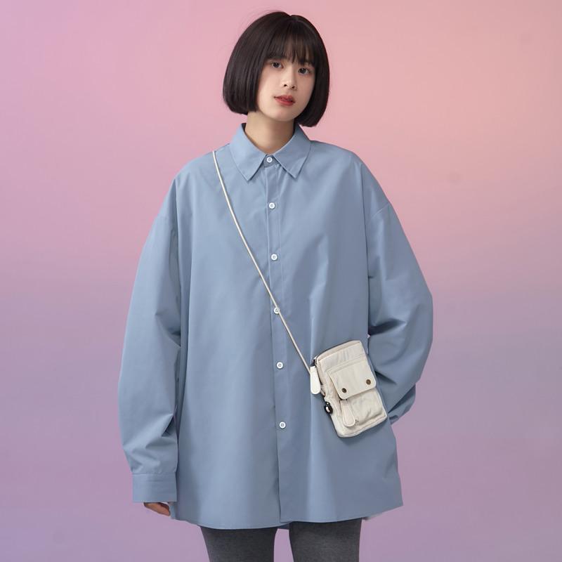 衬衫女夏设计感小众短袖薄款防晒日系盐系女士白衬衣女闺蜜装夏季 黑色 M