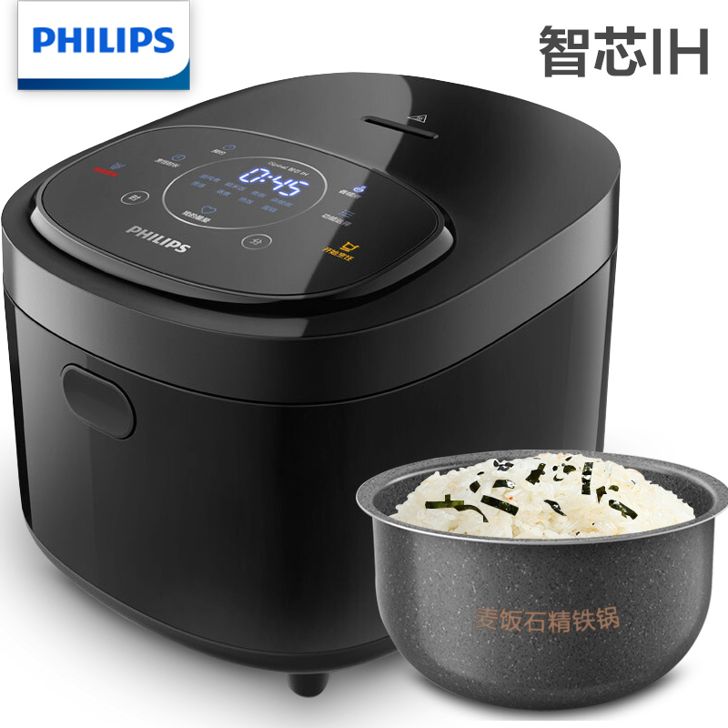 飞利浦(Philips)HD4528/00电饭煲电饭锅4L智能预约智芯IH加热麦饭石精铁锅 单台价格