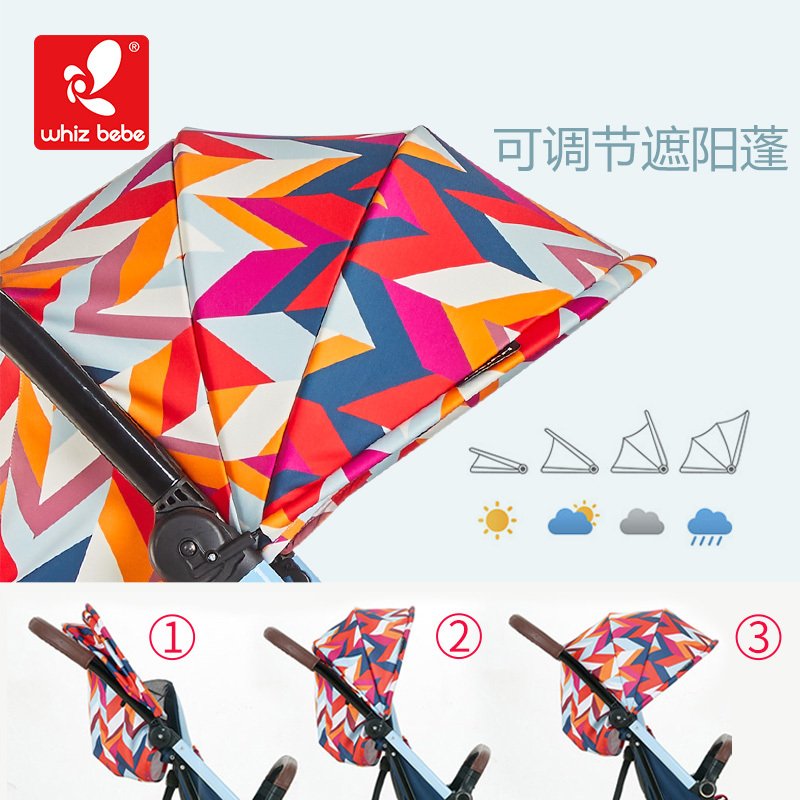 荟智(Huizhi)婴儿推车轻便折叠四季通用避震高景观儿童手推车外交官HC818