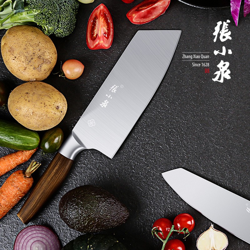 张小泉菜刀厨师专用刀家用不锈钢切片刀砍骨刀厨房水果斩切刀锋利切肉刀高清大图