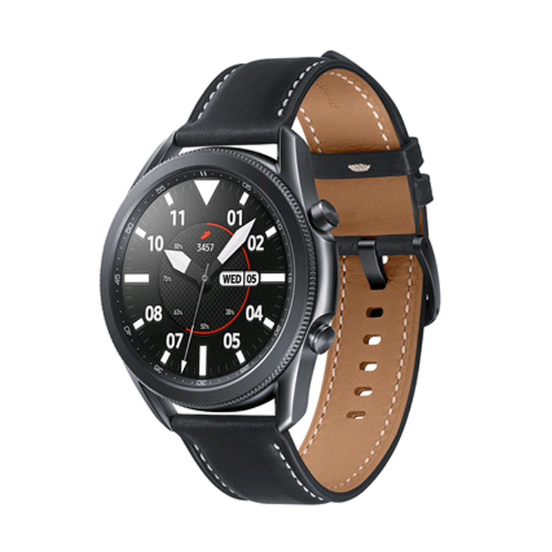 三星 Galaxy Watch3 曜岩黑 45mm LTE通话版 智能手表 音乐播放 天气表盘 睡眠评分 血氧测量 真皮表带