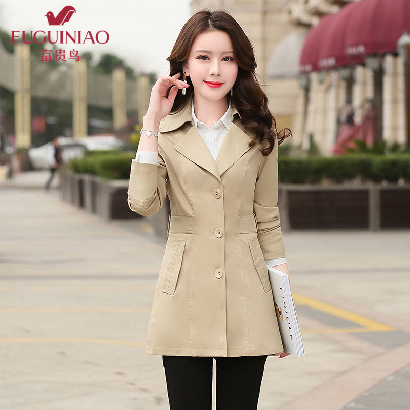 风衣女装中长款图片_女装风衣新款中长款