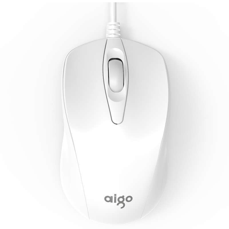爱国者 (AIGO) 有线键鼠套装 办公家用商务键盘鼠标MK8600 白色