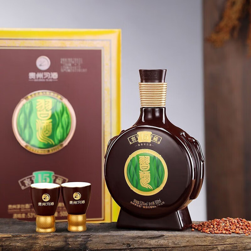 习酒 窖藏15 酱香型白酒 53度礼盒装 新老款随机发货 500ml*5瓶整箱