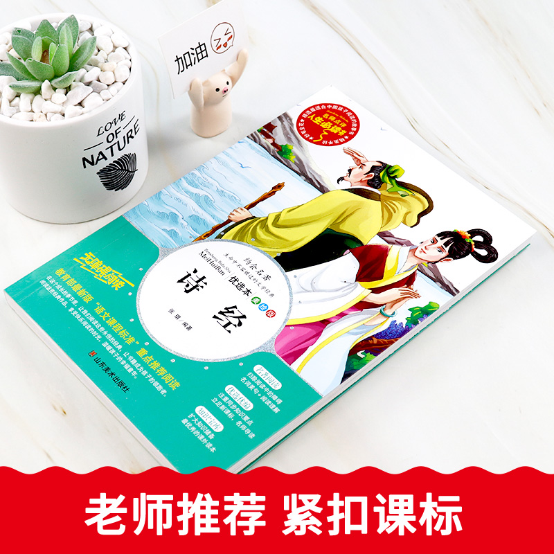 [正版]诗经全集原著完整版小学生楚辞译注风雅颂国学经典三四五六年级必读课外书籍寒假阅读儿童文学中国古典世界名著小说故事高清大图