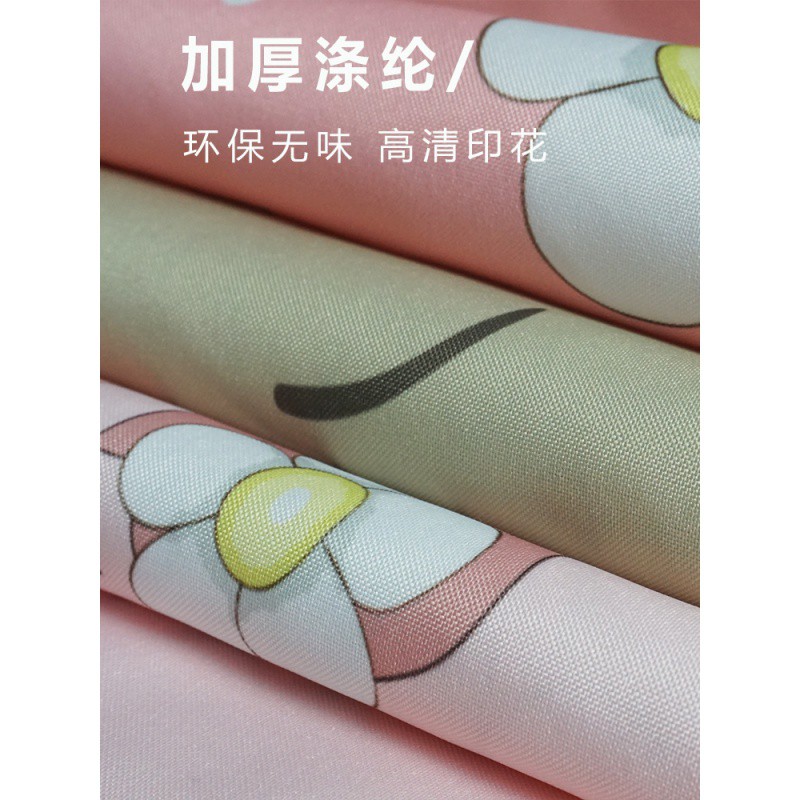 粉色卡通可定制防水加厚浴帘布淋浴帘卫生间窗帘帘隔断帘子 三维工匠高清大图