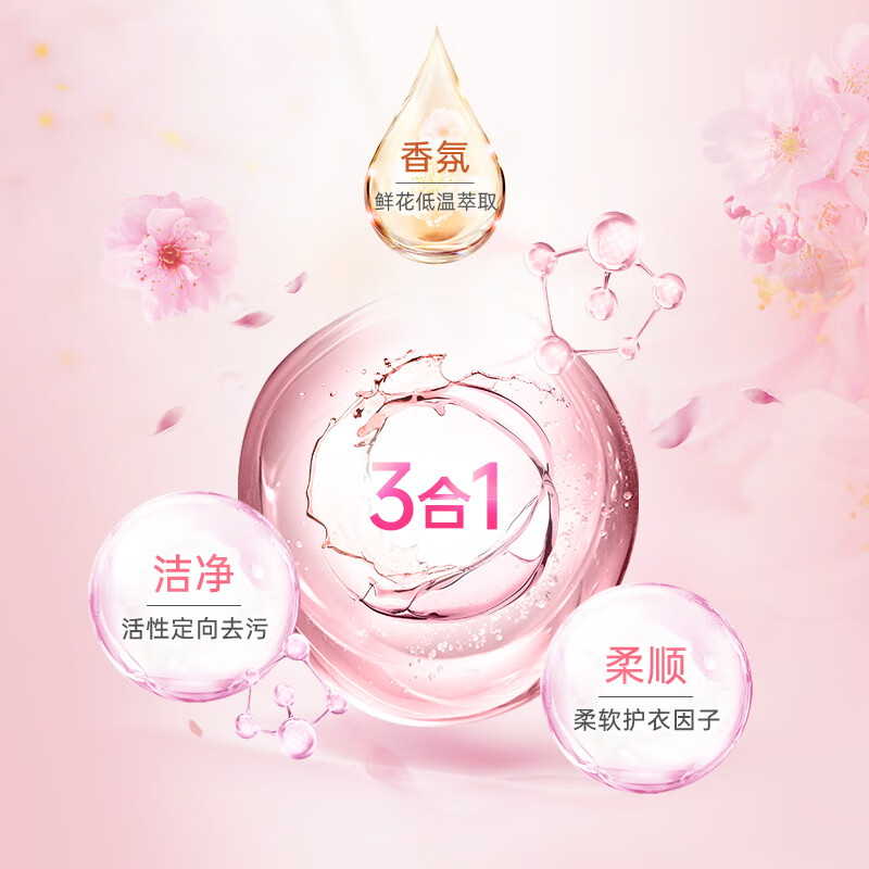 水卫仕香氛洗衣液(樱花)900g/瓶高清大图
