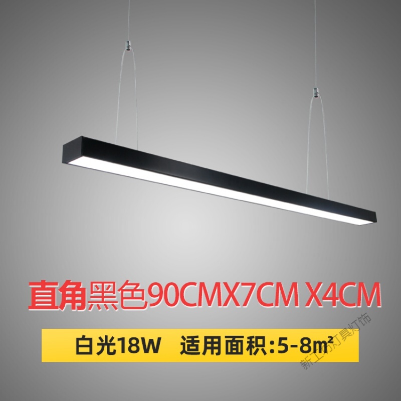 苏宁放心购 办公室吊灯铝方通灯现代健身房创意长方形吸顶吊线灯具led长条灯高清大图