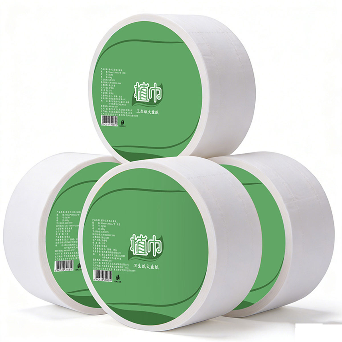 植巾 DJ380 130m 四层 12卷/箱 卫生纸大盘纸 4.00 提/箱 (计价单位:箱)高清大图