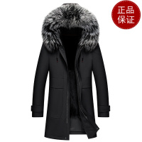 免费试穿狐狸毛领派克服男毛皮一体金水貂绒内胆中长款大衣皮草冬季外套2021冬装新款轻奢皮_488 190-3XL【170-185斤】 2166【银狐狸领+黑貂绒内胆】