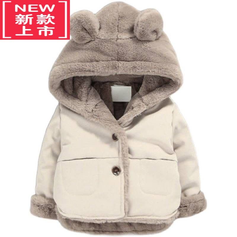 可莉允宝宝婴儿冬装加绒加厚秋冬外套冬衣一岁六个月男女童棉服冬季棉衣图片