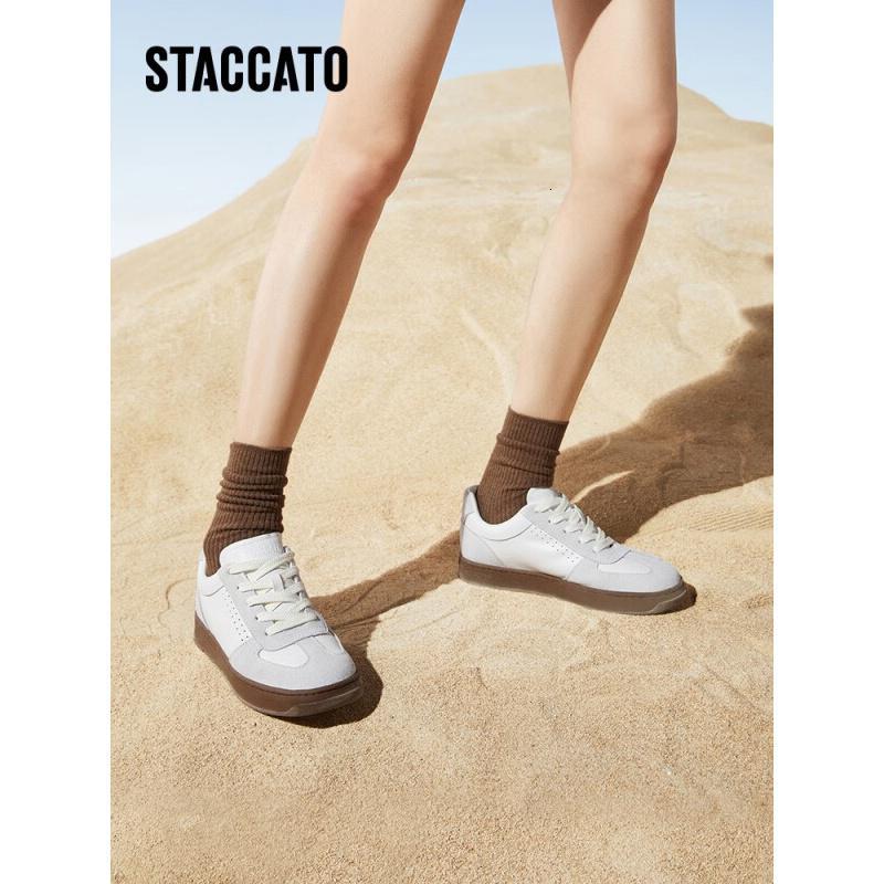 思加图(Staccato)时尚阿甘鞋2023德训鞋板鞋休闲鞋女鞋EHW12AM3