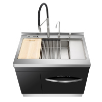 YUKIDA集成水槽304不锈钢一体嵌入式10套洗碗机900mm家用 MX900A