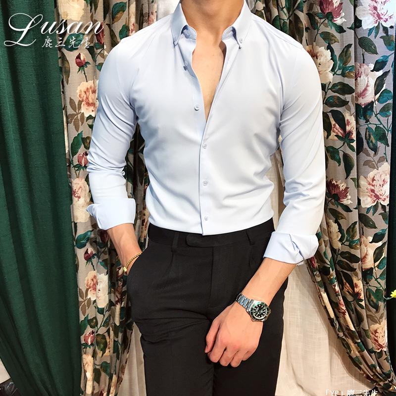 值得男装男装 衬衫(长) 419034 428970_553_209 淡蓝色 M