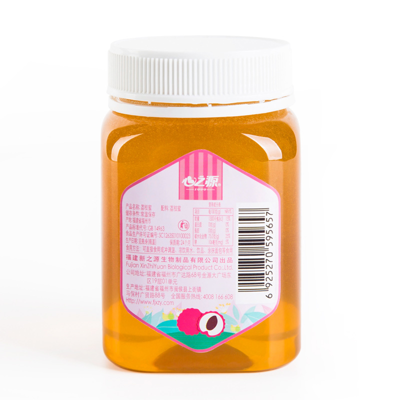 心之源 荔枝蜜 福建特色土蜂 野生蜂蜜500g