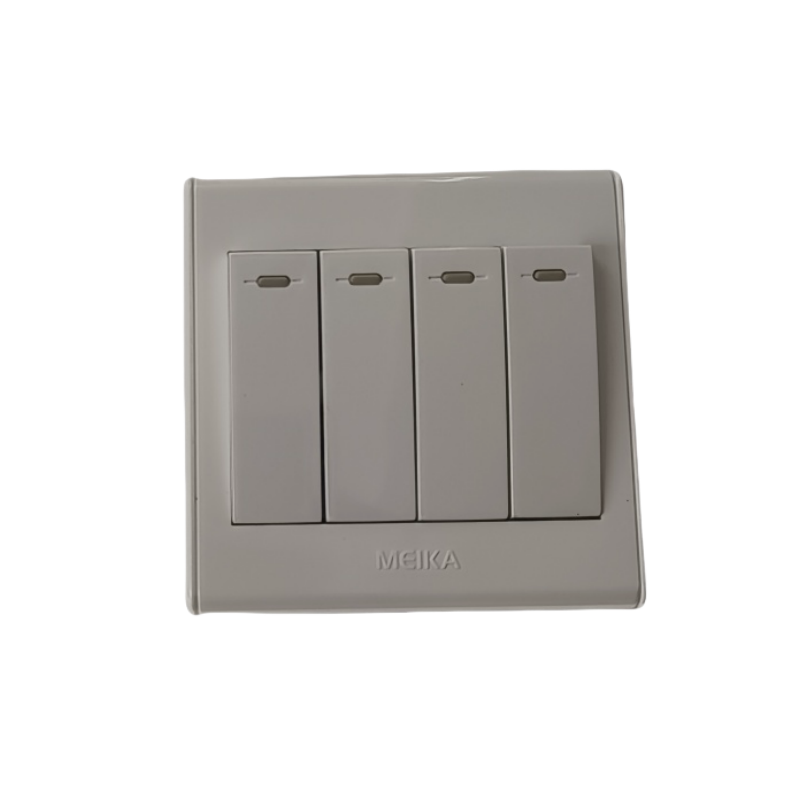 MEIKA暗装墙壁开关 四开单控/个高清大图
