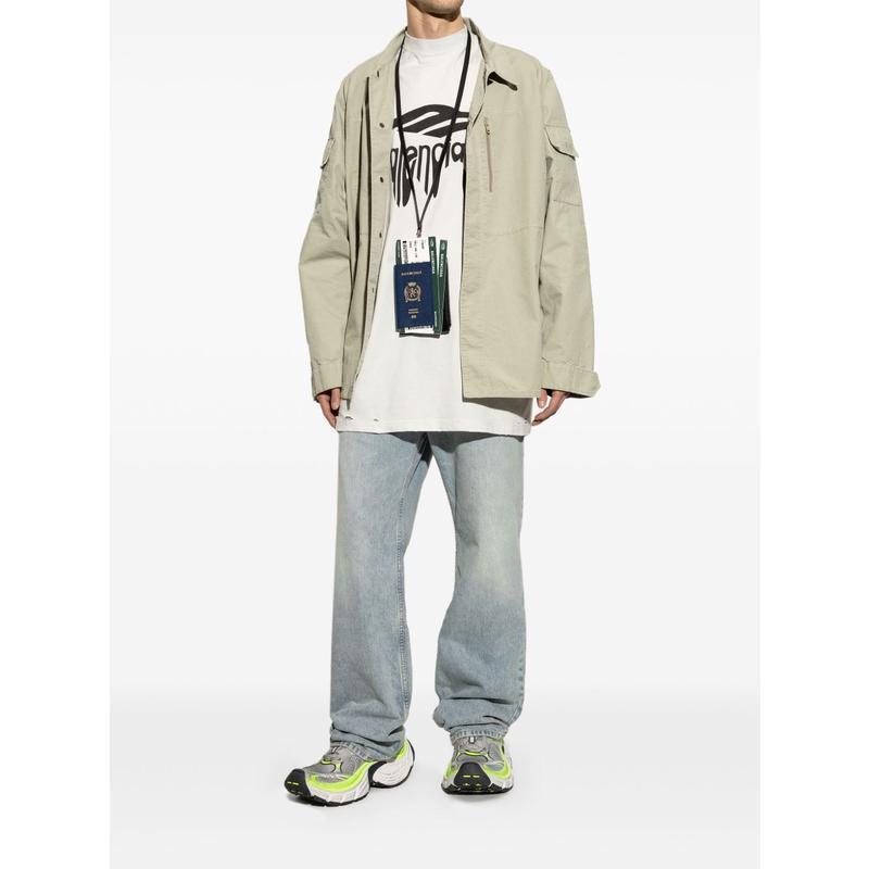 巴黎世家(Balenciaga)男款运动跑步鞋透气网眼拼接加厚橡胶底户外
