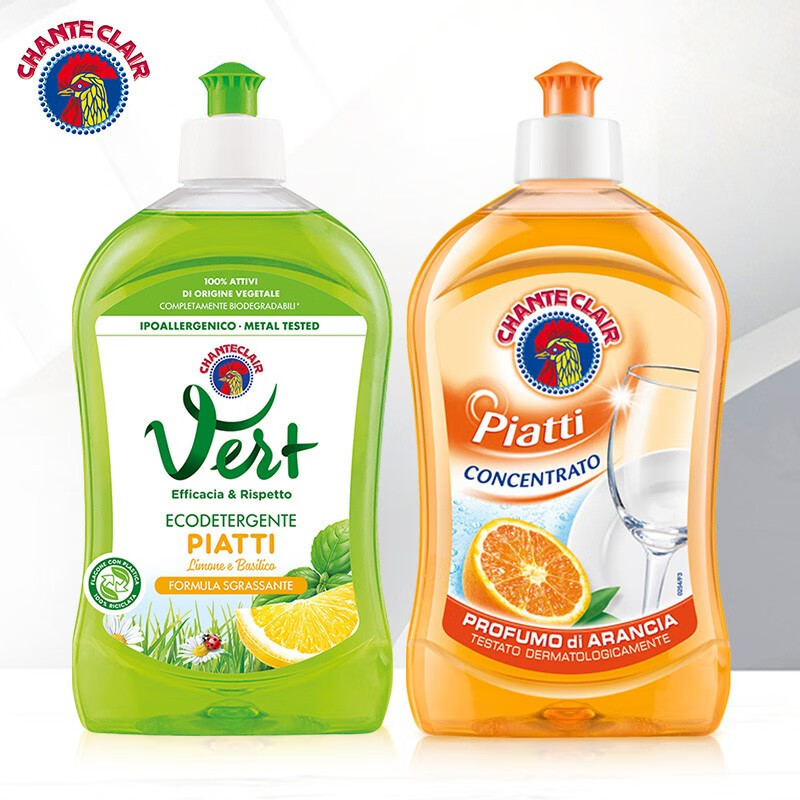 CHANTECLAIR 大公鸡管家 浓缩洗洁精不伤手意大利原装进口 香橙+柠檬*1高清大图