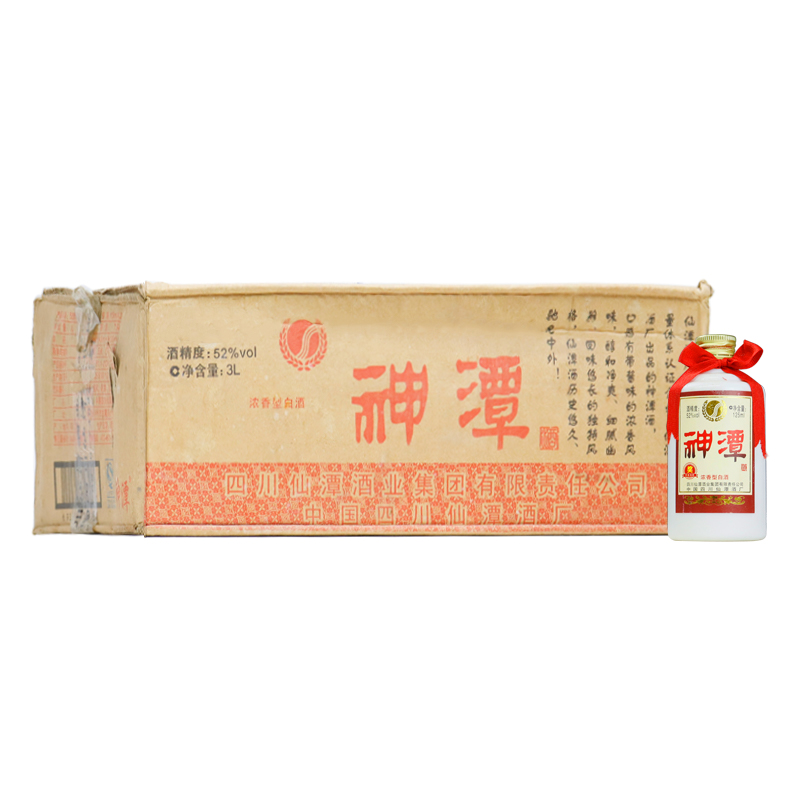 潭酒神潭小酒52度125ml*1瓶 浓香型白酒 2013年高清大图