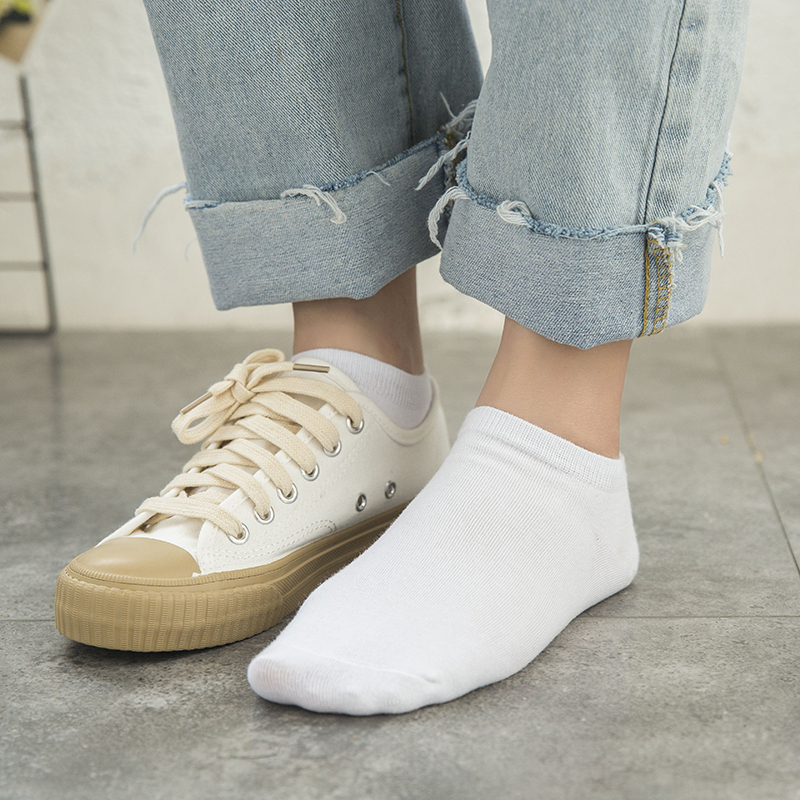 5双白色短袜浅口春夏款薄纯白色棉袜女士低帮短袜韩国可爱报价_参数_