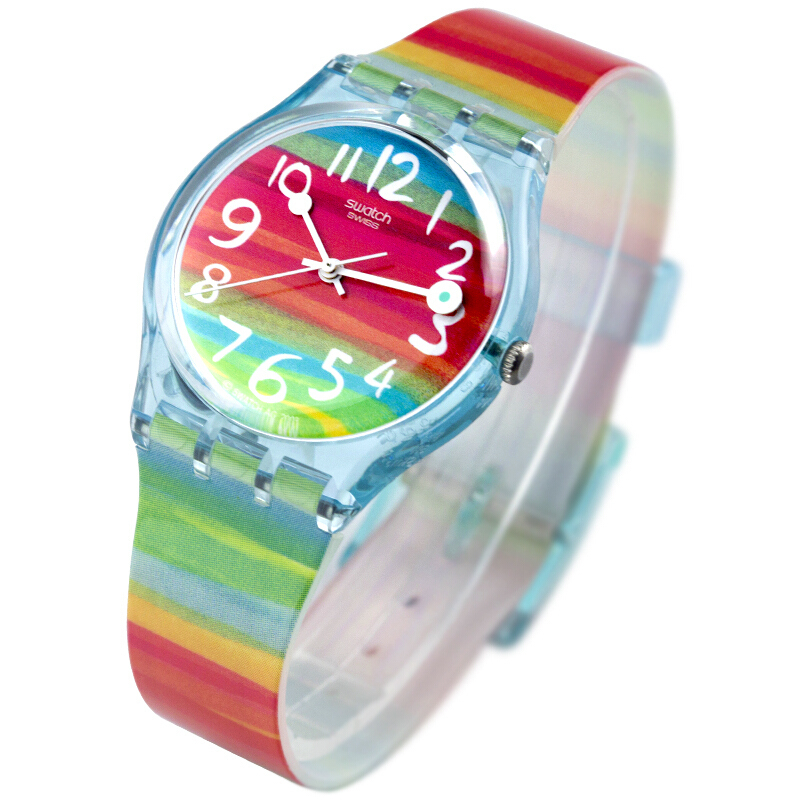 斯沃琪(SWATCH) 手表 原创炫彩系列树脂表带 石英男女通用腕表GS124