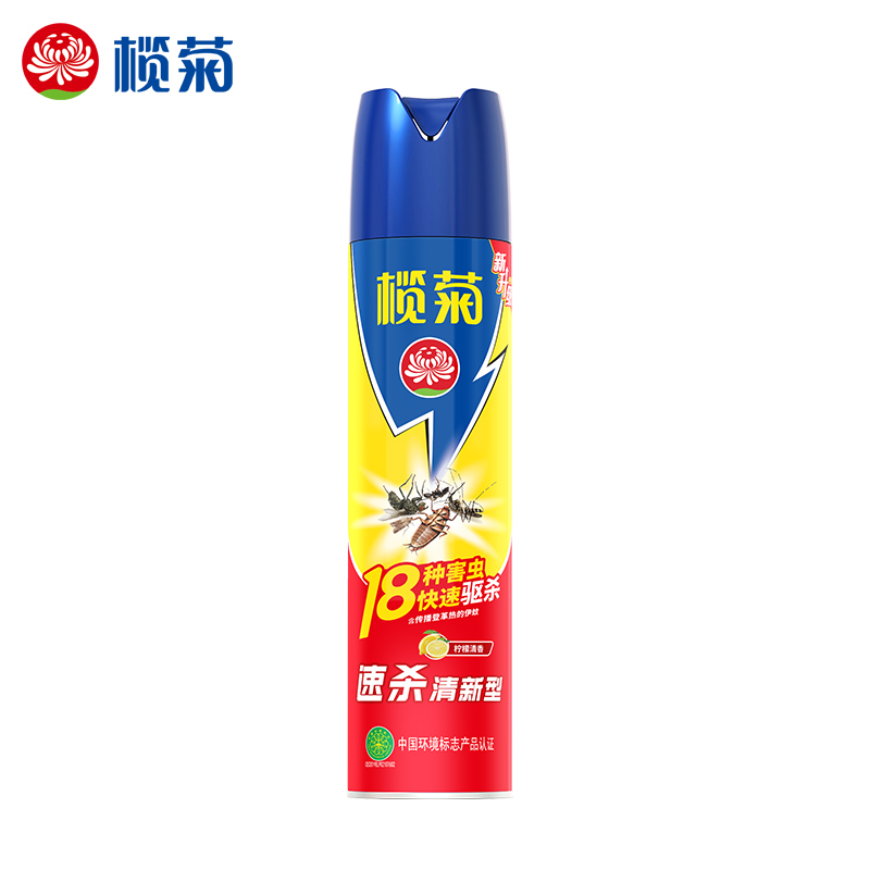 榄菊 杀虫剂喷雾速杀灭虫灭蟑螂蚂蚁药家用杀虫气雾剂跳蚤驱蚊喷雾剂柠檬清香600ml*1瓶