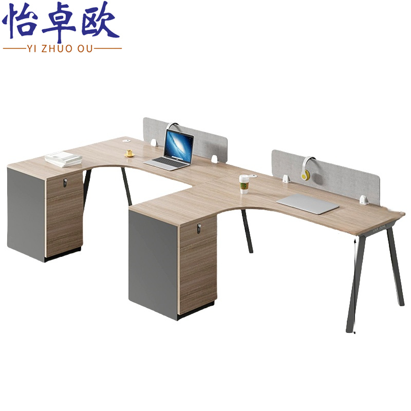 怡卓欧简约办公桌并排2人位张高清大图