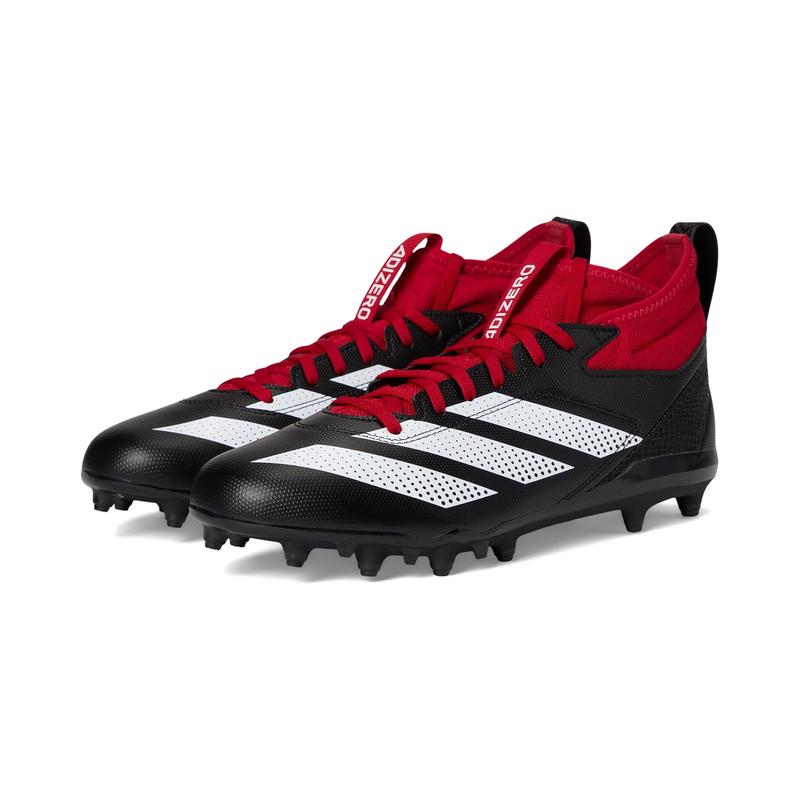 阿迪达斯(adidas)阿迪达斯男子足球鞋专业竞技防滑钉战靴青少年比 Black/White/Team_Power_Red 44.5