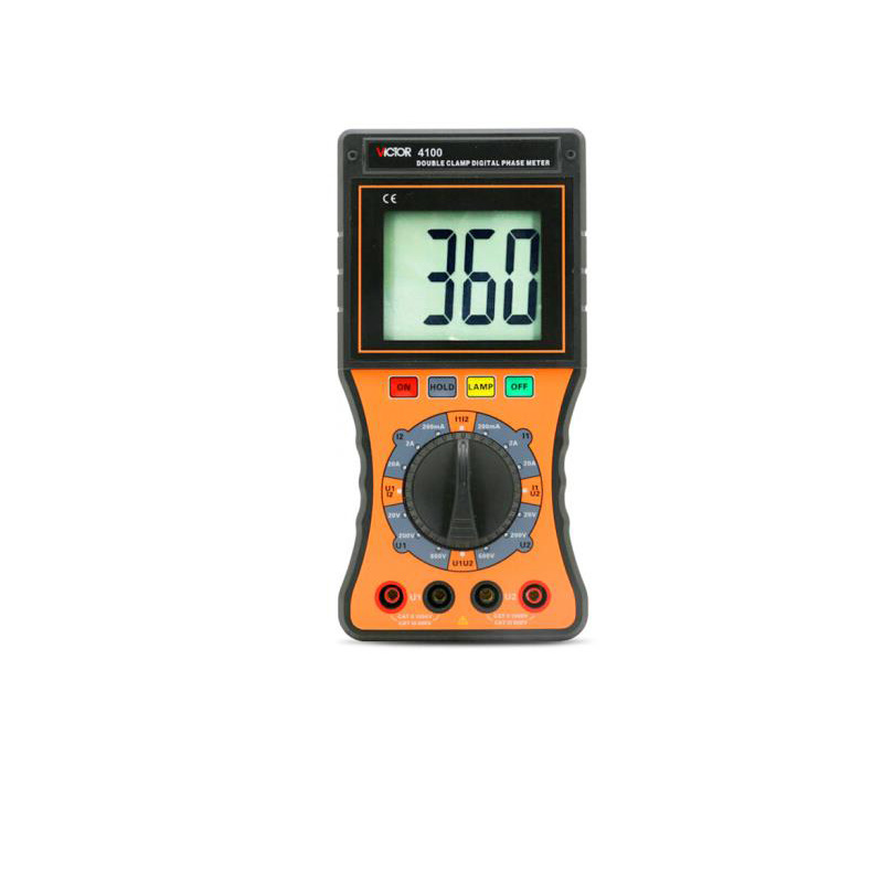 胜利仪器(VICTOR)VC4100 双钳数字相位伏安表 三相相序检测仪数字相位表 标配高清大图