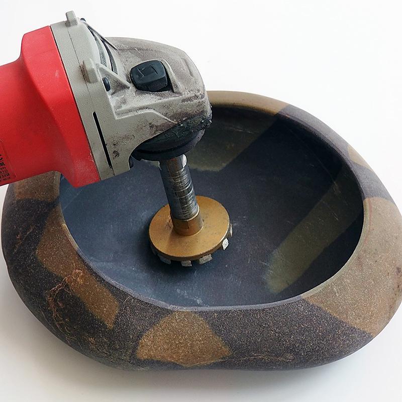 石材鹅卵石头花盆制作打磨清底工具48厘米平磨轮磨盘