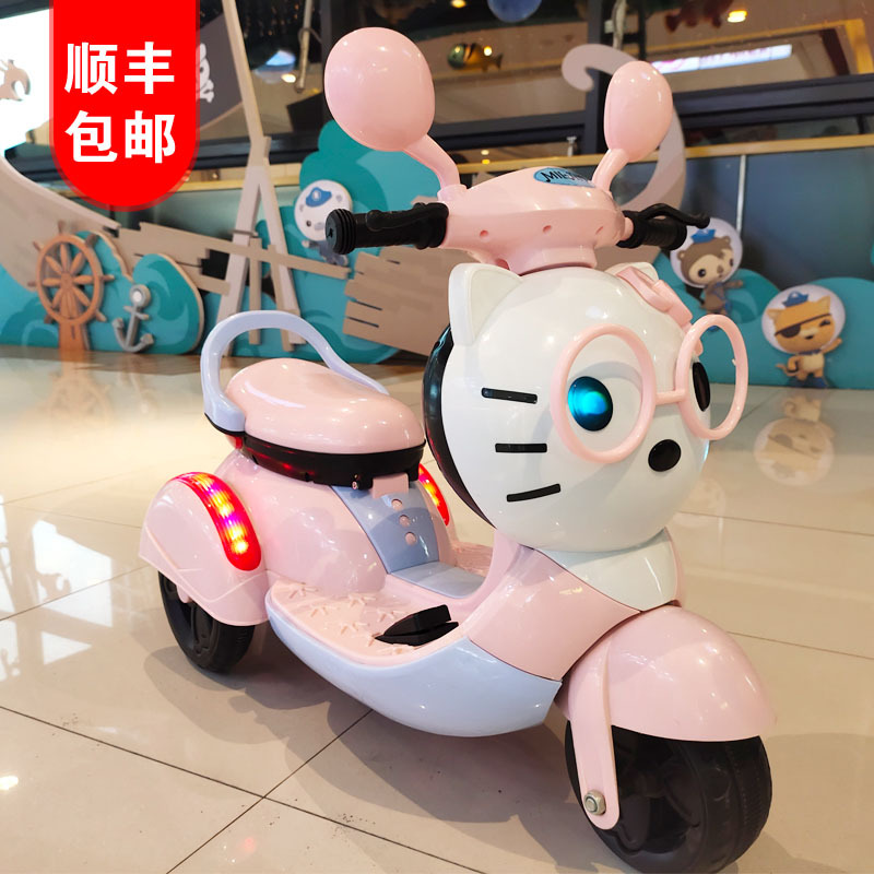 儿童电动摩托车三轮车遥控双人小孩玩具车可坐人电动车2-6岁宝宝