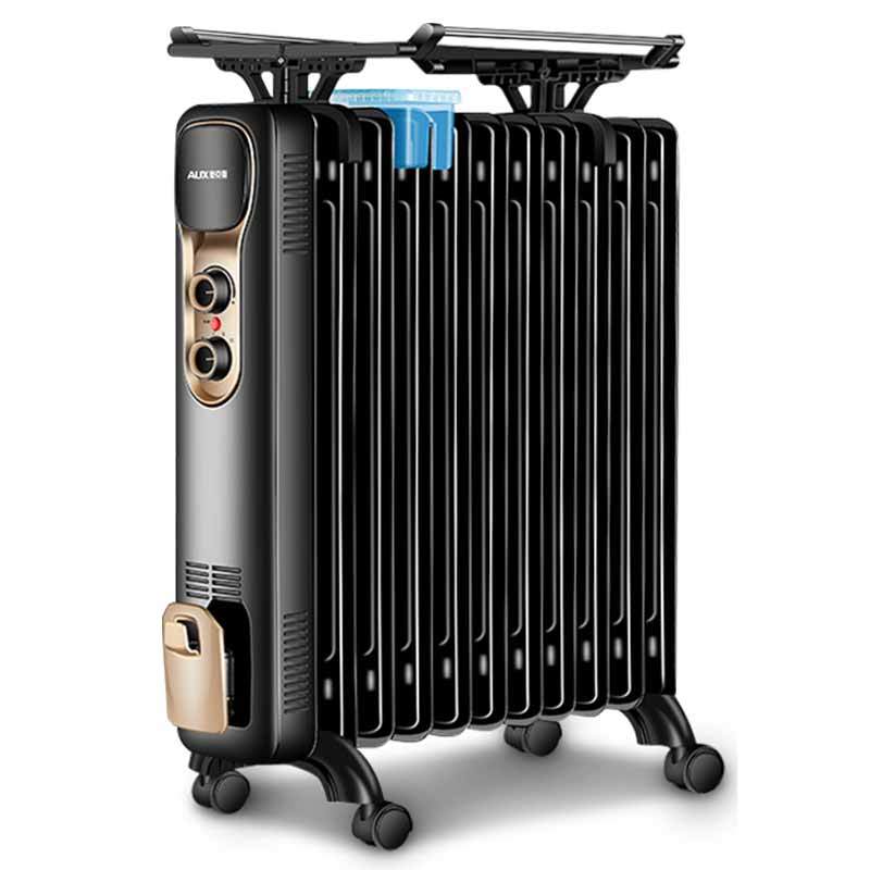 奥克斯电暖器取暖器家用油汀电暖气电热油丁片省电节能暖风机黑色宽片