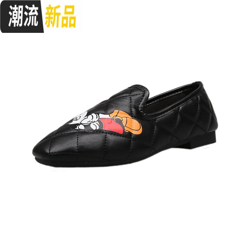 小皮鞋女2020春季新款英伦风复古平底乐福鞋懒人一脚蹬单鞋豆豆鞋 广赫