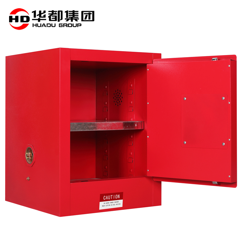 华都HDF-150R 红4加仑15L安全防爆柜华都防爆柜工业安全柜药品化学柜易燃可燃液体弱酸弱碱存储柜双锁全钢高清大图
