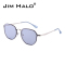 JIM HALO太阳镜男女同款简约时尚潮人同款防紫外线墨镜新款防辐射六边形轻薄彩膜全框眼镜BAX0025