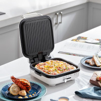 摩飞电器MR8600电饼铛加深烤盘双面加热下盘可拆洗煎饼机白色标配
