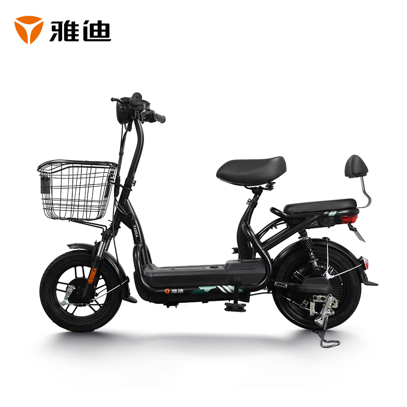 雅迪新国标新款小飞侠锂电版可提取锂电池电动车48v加长代步电动