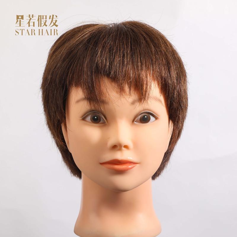 全真发男士头模公仔头 假发模特头 剪发烫染卷杠油头 特价处理 特价超短男士短发只能推
