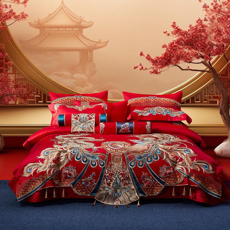 100支全棉婚庆四件套-龙凤盛宴