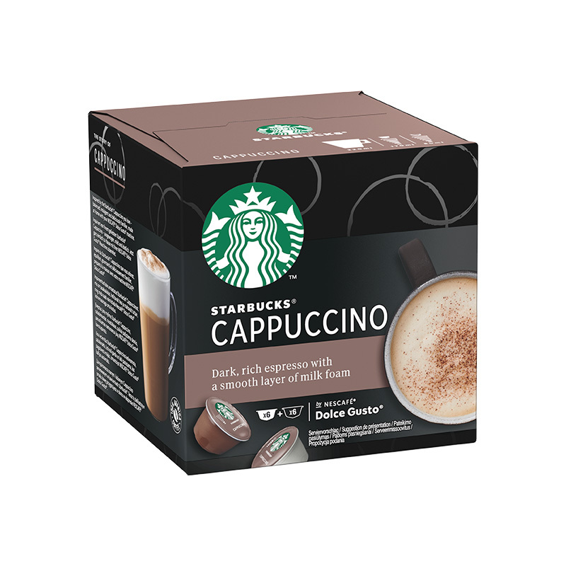 星巴克(Starbucks) 卡布奇诺咖啡 咖啡胶囊120g(内含12颗)(花式咖啡)